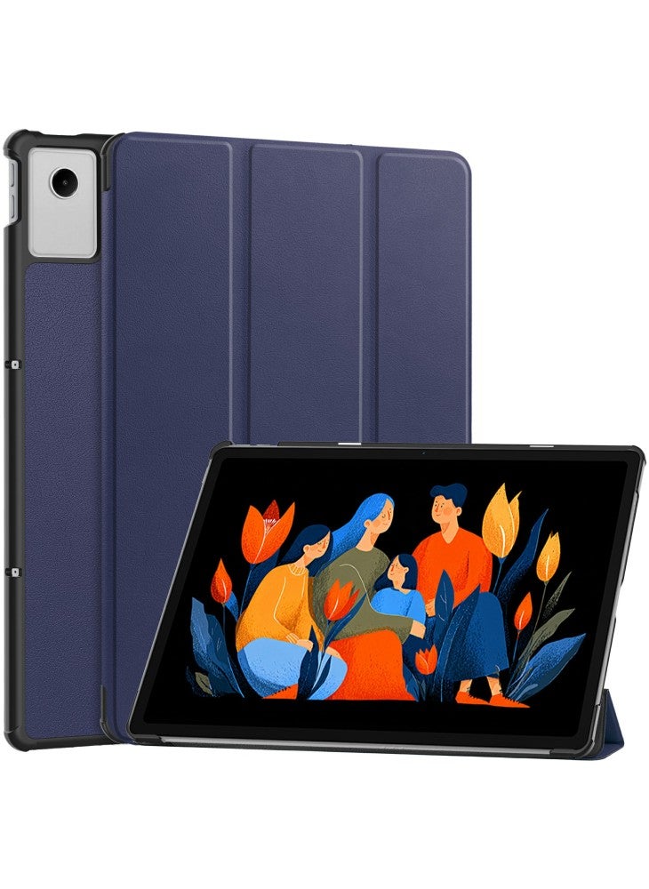 For Lenovo Idea Tab Plus Case Anti-Drop Leather Stand Tablet Cover - Blue - Image 1